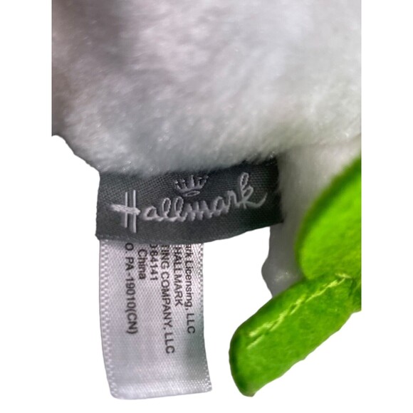 HALLMARK Bunny Rabbit Plush Holding Flower Stuffed Animal 5" Pink White - Picture 7 of 13